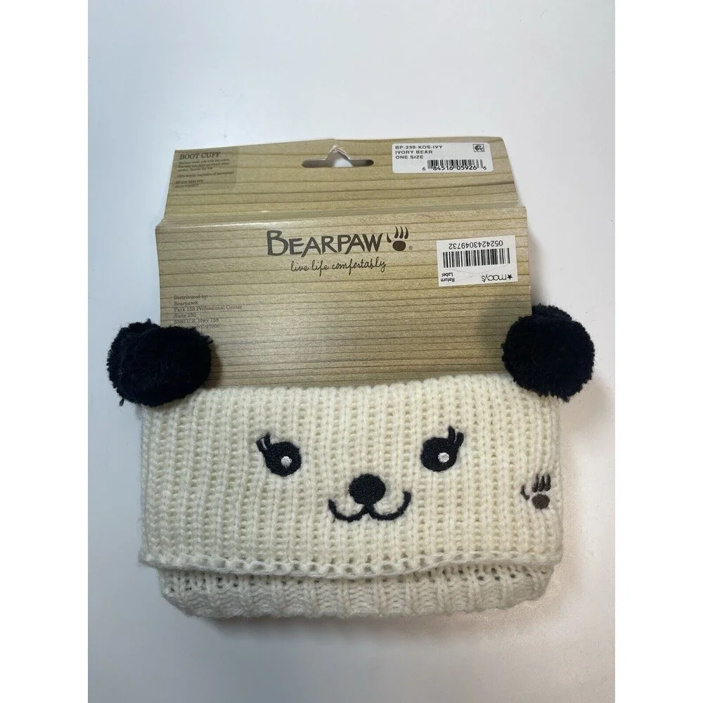 BEARPAW Ivory Bear Boot Cuff New